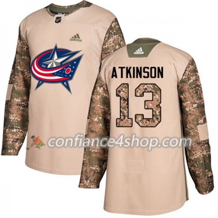 Adidas Maillot de Hockey Blue Jackets Cam Atkinson 13 2017-2018 Camo Veterans Day Practice Authentic - Homme